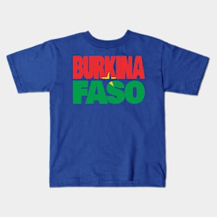 Burkina Faso flag stencil Kids T-Shirt